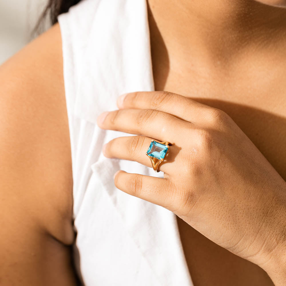 Blue Topaz Gemstone Ring for Men's, Gold Plated 925 Sterling Silver Ring,  December Birthstone Ring, Anniversary G… | Rings for men, Blue topaz stone,  Topaz gemstone